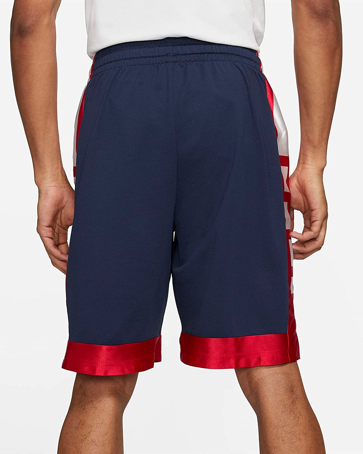ナイキ メンズ バスケットボール ショートパンツ Nike Men's Dri-FIT Elite Stripe Basketball Shorts - Midnight Navy/Universred Nike Dri-FIT Elite Stripe Mens Basketball Training Shorts Midnight
