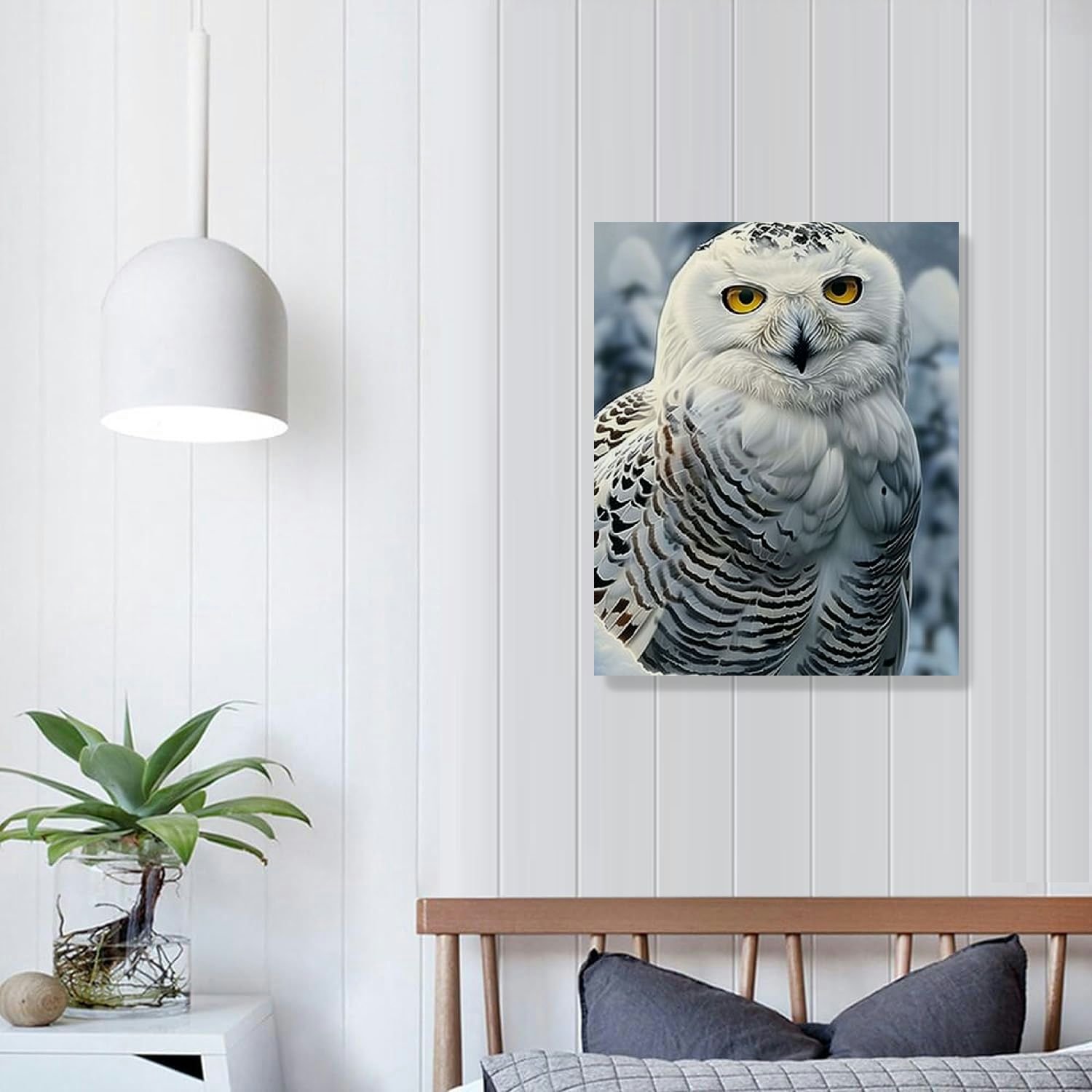 Nawypu Snowy Owl Canvas Poster Wall Art Decor Print Picture Paintings for Living Room Bedroom Decoration