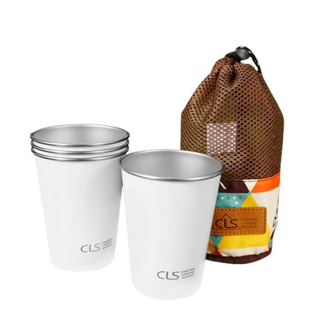 

Lacyie Stainless Steel Cups Tumblers Water & Cold Drink Cups for Camping