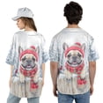 thumbnail image 5 of Playful French Bulldog Welcomes Winter Snowy Day with Cardinal Bird All Over Print 3D Baseball Shirt Dog Lover Gifts Softball Sport - 2017, 5 of 6