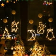 thumbnail image 4 of Christmas Window Silhouette Lights Decorations - Pack of 2 for Holiday Indoor Wall Door Glass Decor - Polaris + Snowflake, 4 of 5