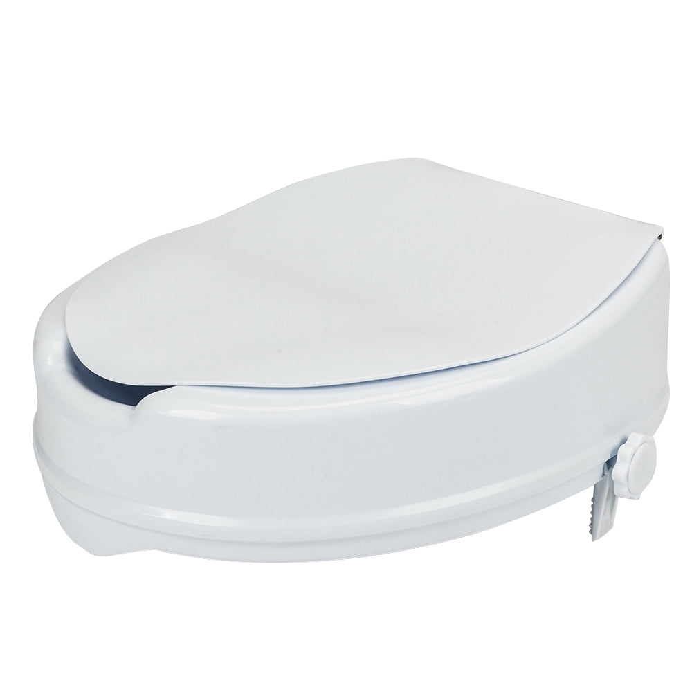 UBesGoo Raised Toilet Seat with Lock and Lid 6" Elevated Riser Bathroom