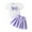 Purple, variant on tarylea Toddler Baby Girls Clothes Bowknot Ruffle Short Sleeve Top Pleated a Line Mini Skirts Clothing Sets