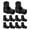 Black, variant on WAXIAYU 10pcs Square Tubing Connector Tube Fittings 2 Way Connector L Shape Tubing Joints