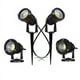 thumbnail image 2 of Lámpara LED para jardín al aire libre, 5 W, 10 W, con punta de lámpara, resistente al agua, CA 85-265 V, CC 12 V, foco para camino, luz blanca cálida y verde, 2 of 5