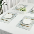 thumbnail image 6 of Unique Bargains Farmhouse Placemats Set of 6 Linen Placemats Light Green 18*12in, 6 of 6
