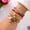 Color4, variant on Christmas Multi-Layer Stack Beaded Bracelet Set for Women, Seed Bead Soft Clay Heishi Stretch Bracelets with Enamel Santa Reindeer Xmas Tree Charm, Holiday Layered Jewelry Gift Pack