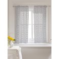 thumbnail image 3 of Modern Minimalist Curtains 45 Inch Length, Sheer Curtains for Bedroom Living Room Window Rustic Botanical Stripes Boho Gray Rod Pocket Voile Drapes Kitchen Curtains Small Half Window 42"x45" 2 Panels, 3 of 7