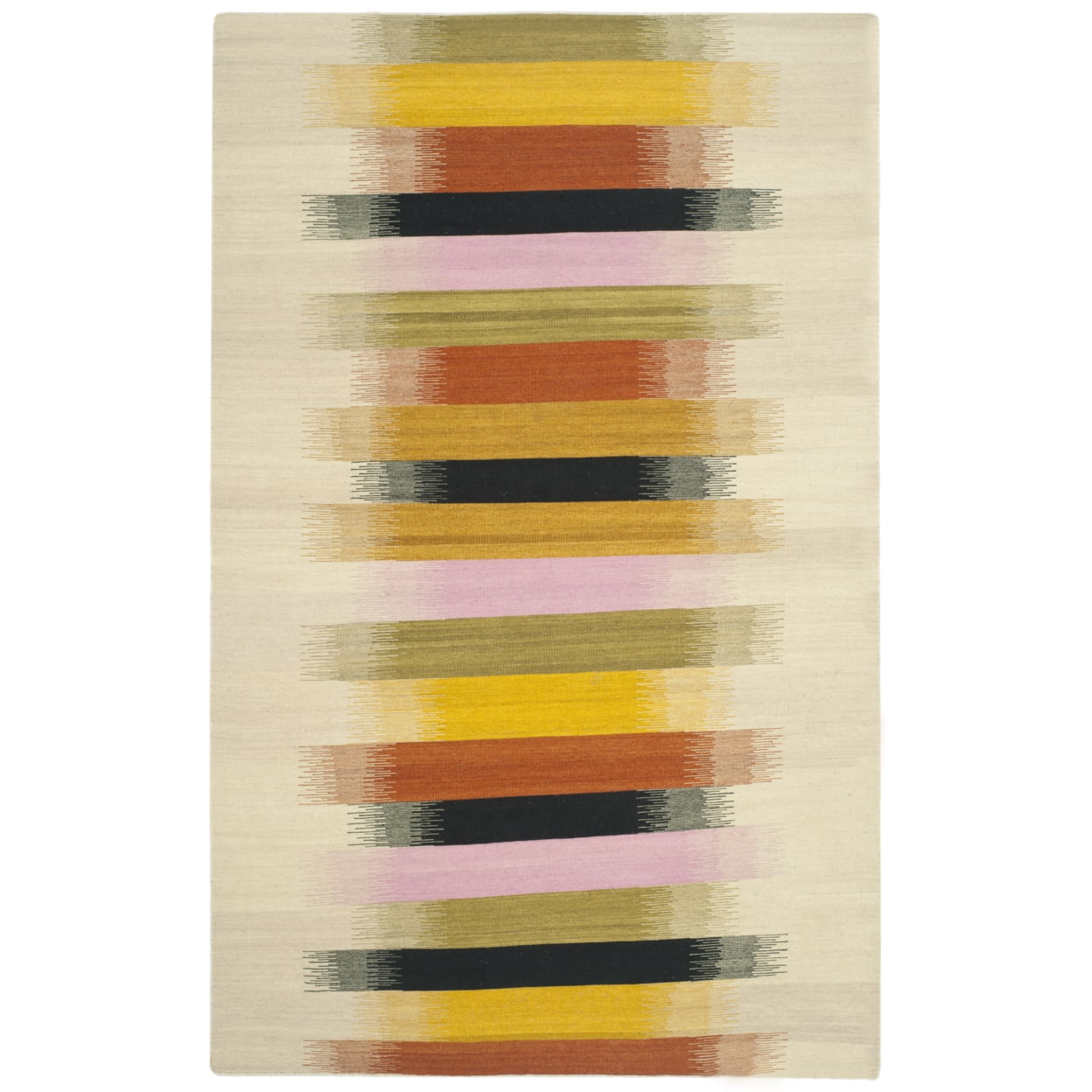 SAFAVIEH Dhurries Harland Geometric Area Rug, Beige/Multi, 4' x 6'