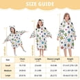 thumbnail image 4 of FORMRS Wearable Blanket Hoodie with Sleeves for Kids Cozy Flannel Sweatshirt, Green Stars, 4 of 7