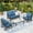 Pacific Blue, variant on Sophia & William 4 Seat Patio Conversation Set,Outdoor Furniture Set with Rocking Chairs & Loveseat, Gray