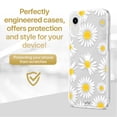 thumbnail image 2 of Case Yard iPhone-XR Case Clear Soft & Flexible TPU Ultra Low Profile Slim Fit Thin Shockproof Transparent Bumper Protective Cover Drop Protective Cell Phone Cases (Daisy Wheels), 2 of 8