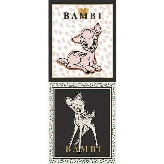 Camelot Fabrics Disney Cute & Wild Bambi Fawn 18x43" Panel 100% Cotton Fabric sold by the panel