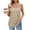 #01 Khaki, variant on Tank Top for Women Casual Adjustable Spaghetti Straps Camisole Tops for Women Trendy Solid Color Round Neck Tank Tops Comfort Sleeveless Summer Tops