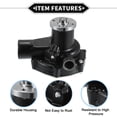 thumbnail image 4 of Unique Bargains Water Pump for Mitsubishi 6D16 6D16T for Kobelco SK330-6 SK320-6 with Rubber Ring Kit, 4 of 6