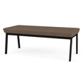 thumbnail image 2 of Newport Reception Waiting Room 18.5" 2-Seat Bench / Black Steel / Brown, 2 of 5