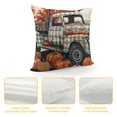thumbnail image 4 of SHANXI Fall Pillow Covers Stripes Pumpkins Mason Jar Thankful Decor, Cushion Cases for Home Party Sofa Couch (Brown) 20x20in, 4 of 5
