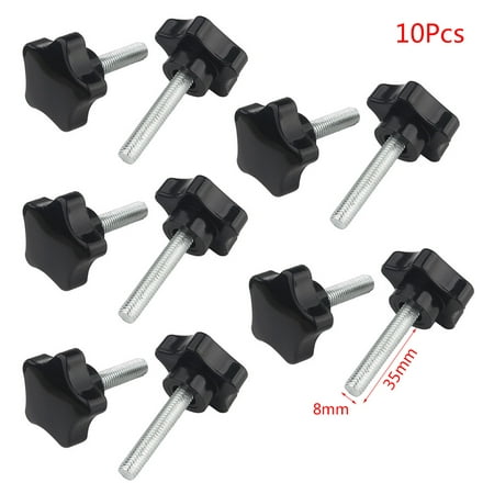 

JUNTEX 10 Pcs M6/M8 Male Clamping Nuts Knob Quick Removal Clamping Screw Knobs Handle