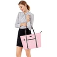 thumbnail image 6 of Mosiso Laptop Tote Bag Compatible with MacBook Pro 16 inch A2141, 15-15.6 inch Notebook,Fashion Lightweight Work Travel Business Women Briefcase with Small Purse,USB Charging Port,Pink, 6 of 6