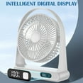 thumbnail image 4 of AYktou Fan - Portable Fan - 360° Adjustable Desk Fan,Portable Air Conditioners with LED Display,Type-C Input Port,for Bedroom,Home,Office,Travel Outdoor, 4 of 9