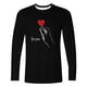 thumbnail image 5 of Ceisia Men's Romantic Red Heart "For You" T-Shirt | Relaxed Long-Sleeve Crewneck Spring Casual Top Gift, 5 of 5