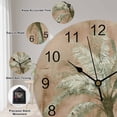 thumbnail image 5 of Wall Clock Tropical Palm Tree Clocks PVC Silent Non-Ticking Battery Operated Brown Graffiti Coastal Island Round Clock for Home Living Room Kitchen Bedroom Office School Wall Decor 12 Inch, 5 of 9
