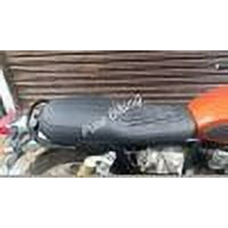 Black Faux Leather Gel Seat Fit For Royal Enfield Interceptor Continental GT 650