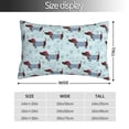 thumbnail image 2 of Fotbe Dachshund Dog Puppy Funda de Almohada Decorativa Estilo Occidental, Lujo en Algodón, Fundas para Almohadas King, Cojín Estampado para Decoración del Hogar-14"x20", 2 of 6