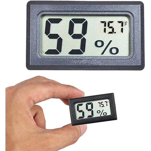 Mini termómetro higrómetro digital para interiores con sensor de temperatura en grados Fahrenheit (℉).