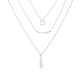 thumbnail image 4 of Guardurnaity Unique Chain Necklace Universal Aesthetic Jewelry Leaves Chokers Sweater Valentines Accessories Layered Necklaces Day for Women Plata 10piezas, 4 of 6