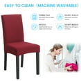 thumbnail image 5 of 6 Pack Washable Chair Covers, Knitted Jacquard Stretch Removable Dining Chair Protector Cover Seat Slipcover for Hotel,Dining Room,Ceremony,Banquet Wedding Party, 5 of 8