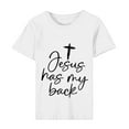 thumbnail image 4 of LSLJS Easter Haut à Manches Courtes Col Rond Imprimé Lettrage pour Femmes, Cadeaux pour Femmes, 4 of 5