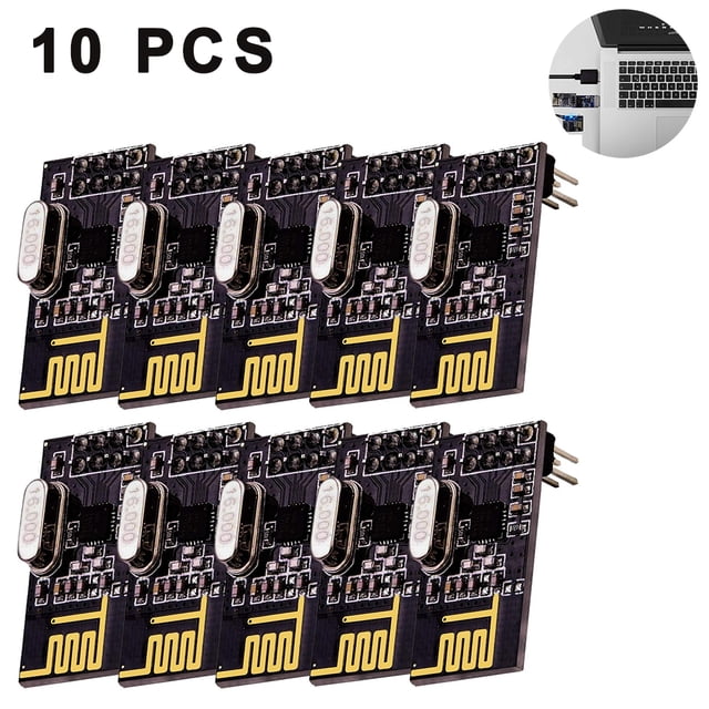 5 uds/10 Uds NRF24L01 + 2,4 GHz Módulo Transceptor RF inalámbrico nuevo Compatible