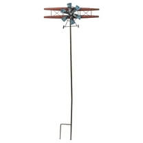 Sunset Vista Designs Airplane Spinner Garden Stake, 36"
