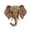 Bronze, variant on Shining Rhinestones Elephant Head Brooch Pin Garment Hat Collar Decor Badge