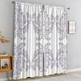 thumbnail image 4 of Floral Vine Print Light Filtering Window Curtains Panel Set, Beautiful Modern Elegant Home Decor Drapes, Energy Saving Kids Long Curtains for Living Room Bedroom Kitchen Dining Room-W84xL84in, 4 of 6