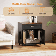 thumbnail image 5 of NEBZHASK Cat Litter Box Enclosure, Hidden Litter Box Furniture with Drawer, Wooden Cat Washroom with Sisal Scratching Doors & Reversible Entrance, 5 of 7