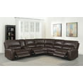 thumbnail image 4 of Coaster Brunson 3-piece Faux Leather Upholstered Motion Sectional Brown, 4 of 10