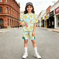 thumbnail image 5 of Grblisyd Back to School Girls 2 Piece Summer Outfits 5-14y Kids Short Sleeve T-shirt and Elastic Waist Shorts Sets, 5 of 5