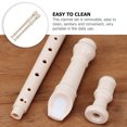 thumbnail image 3 of KONTONTY 2Pcs Resin Soprano Recorder with 8 Holes for Beginners White Practice Instrument, 3 of 8