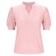 thumbnail image 4 of Puntoco Blusas cortas de liquidación para mujer, blusas casuales de manga corta con cuello en V para mujer, 4 of 5