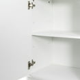 thumbnail image 2 of 62"Tall Laundry Room Cabinet, Wood Double Trash Can Cabinet with Adjustable Shelves,Open Storage, Modern Pull Out Laundry Hamper for Bathroom, Kitchen, 2 of 9