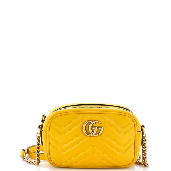 Pre-Owned GG Marmont Shoulder Bag Matelasse Leather Mini By Rebag