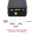 thumbnail image 2 of TalentCell Rechargeable 72W 132WH 12V/11000mAh 9V/14500mAh 5V/26400mAh DC Output Lithium Ion Battery Pack For LED Strip and CCTV Camera, Portable Li-ion Power Bank, Black, 2 of 5