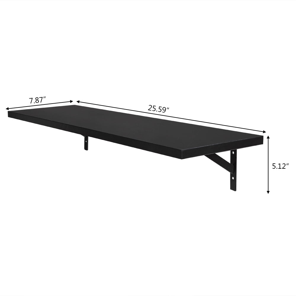 Kepooman 2 Display Ledge Shelf, Floating Shelves Wall Mounted with Bracket, Black Kepooman 2 Display Ledge Shelf, Floating Shelves Wall Mounted with Bracket, Black