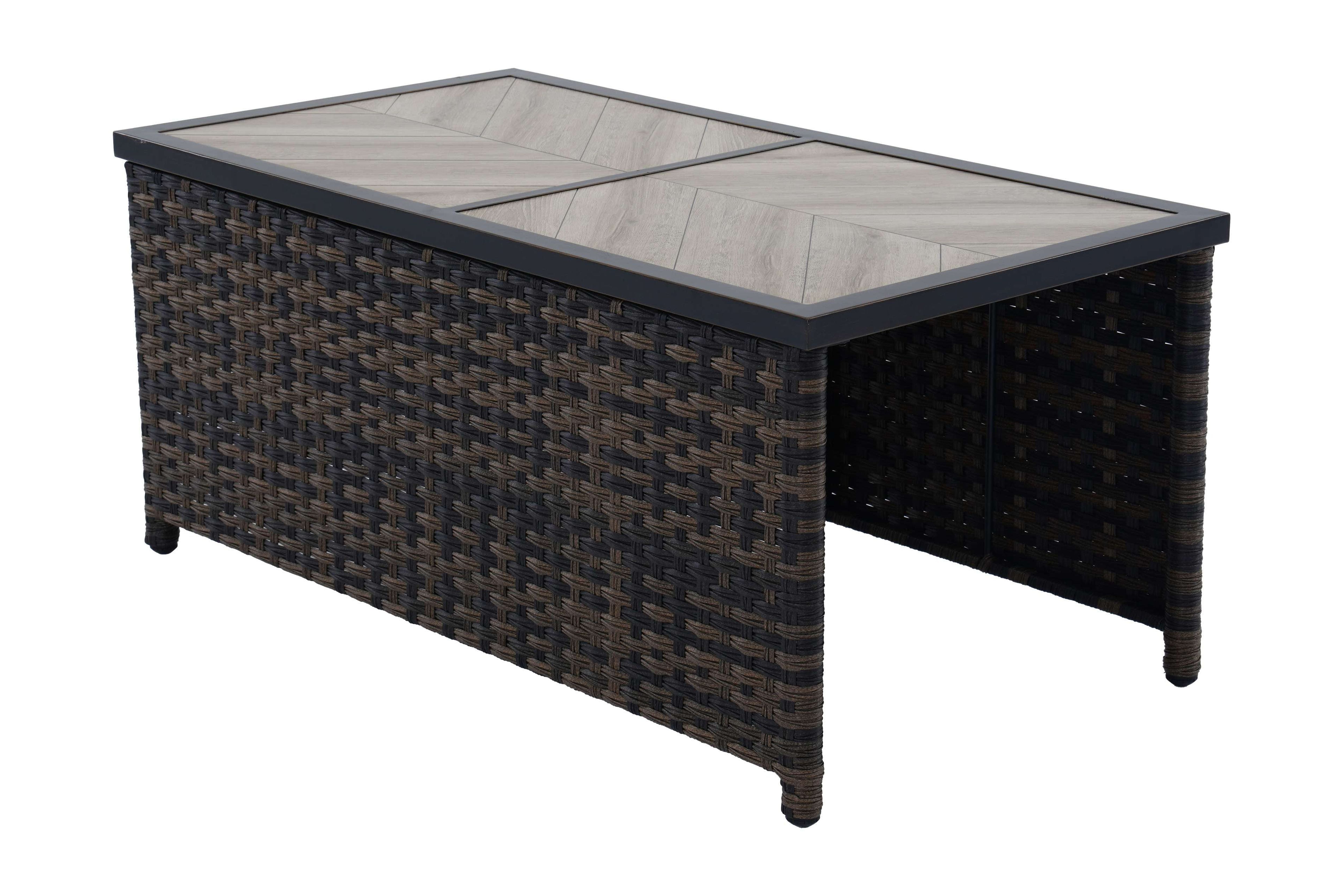 Better Homes & Gardens Rockport Ceramic Tile Outdoor Coffee Table, Brown