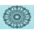 thumbnail image 1 of Ahgly Company Tapis d'Intérieur Lavables en Machine Rectangle Transitionnel Vert Profond, 6' x 9', 1 of 7