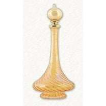 Yellow Swirl Egyptian Blown Glass Perfume Bottle Made in Egypt New