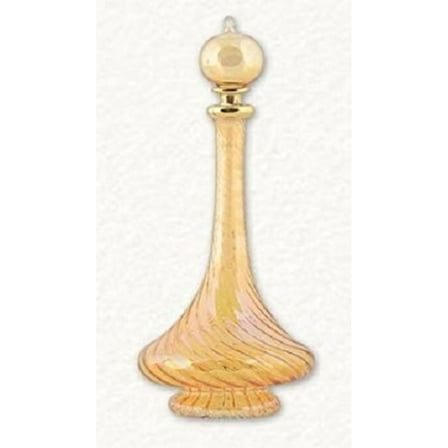 Yellow Swirl Egyptian Blown Glass Perfume Bottle Made in Egypt New