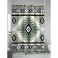 thumbnail image 5 of Shower Curtain Sage Green Bohemian Bathroom Curtains with Hooks, Waterproof Fabric Aztec Boho Southwest Tribal Bath Shower Curtains Set for Bathroom Bathtubs Decor 72x72 Inch, 5 of 8
